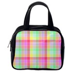 Pastel Rainbow Sorbet Ice Cream Check Plaid Classic Handbag (One Side) Front