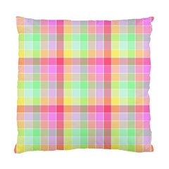 Pastel Rainbow Sorbet Ice Cream Check Plaid Standard Cushion Case (One Side)