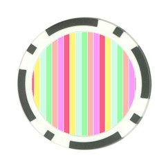 Pastel Rainbow Sorbet Deck Chair Stripes Poker Chip Card Guard (10 Pack) by PodArtist