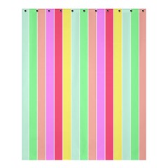 Pastel Rainbow Sorbet Deck Chair Stripes Shower Curtain 60  X 72  (medium)  by PodArtist