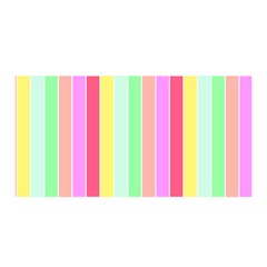 Pastel Rainbow Sorbet Deck Chair Stripes Satin Wrap by PodArtist