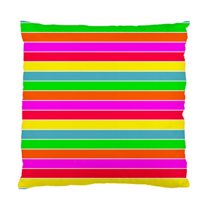 Neon Hawaiian Rainbow Horizontal Deck Chair Stripes Standard Cushion Case (Two Sides)