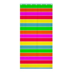 Neon Hawaiian Rainbow Horizontal Deck Chair Stripes Shower Curtain 36  X 72  (stall)  by PodArtist