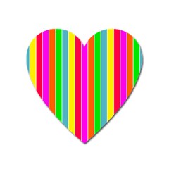 Neon Hawaiian Rainbow Deck Chair Stripes Heart Magnet by PodArtist