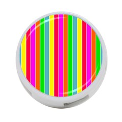 Neon Hawaiian Rainbow Deck Chair Stripes 4-port Usb Hub (one Side) by PodArtist