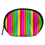 Neon Hawaiian Rainbow Deck Chair Stripes Accessory Pouch (Medium) Front