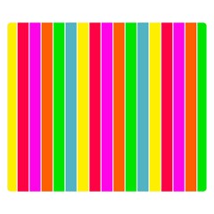 Neon Hawaiian Rainbow Deck Chair Stripes Double Sided Flano Blanket (small)  by PodArtist