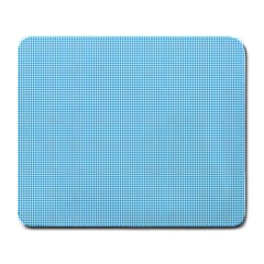 Oktoberfest Bavarian Blue Mini Houndstooth Check Large Mousepads by PodArtist