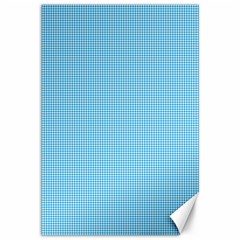 Oktoberfest Bavarian Blue Mini Houndstooth Check Canvas 12  X 18  by PodArtist