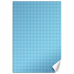 Oktoberfest Bavarian Blue Houndstooth Check Canvas 20  X 30  by PodArtist