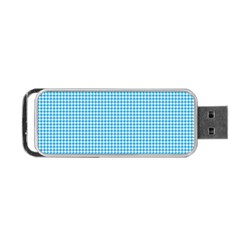 Oktoberfest Bavarian Blue Houndstooth Check Portable Usb Flash (one Side) by PodArtist