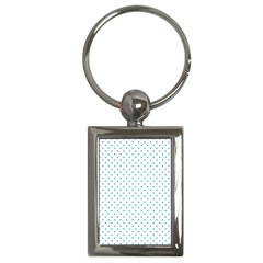 Mini Oktoberfest Bavarian Blue Polkadots On White Key Chains (rectangle)  by PodArtist