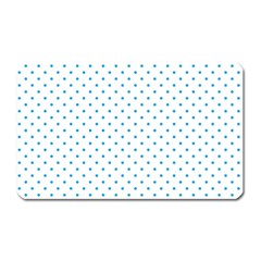 Mini Oktoberfest Bavarian Blue Polkadots On White Magnet (rectangular) by PodArtist