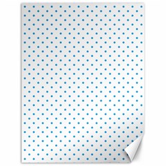 Mini Oktoberfest Bavarian Blue Polkadots On White Canvas 12  X 16  by PodArtist