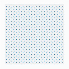 Mini Oktoberfest Bavarian Blue Polkadots On White Medium Glasses Cloth by PodArtist