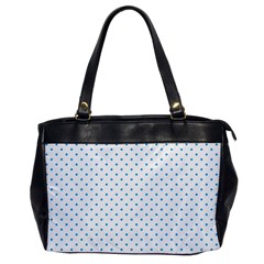 Mini Oktoberfest Bavarian Blue Polkadots On White Oversize Office Handbag by PodArtist