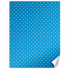 Mini White Polkadots On Oktoberfest Bavarian Blue Canvas 36  X 48  by PodArtist