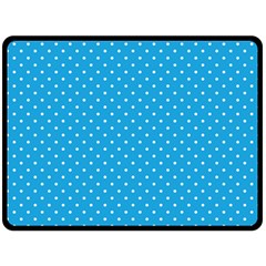 Mini White Polkadots On Oktoberfest Bavarian Blue Double Sided Fleece Blanket (large)  by PodArtist