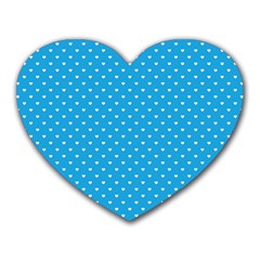 Mini White Love Hearts On  Oktoberfest Bavarian Blue Heart Mousepads by PodArtist