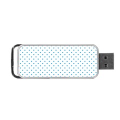 Oktoberfest Bavarian Blue Mini Love Hearts On White Portable Usb Flash (two Sides) by PodArtist