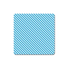 Oktoberfest Bavarian Blue And White Small Candy Cane Stripes Square Magnet by PodArtist