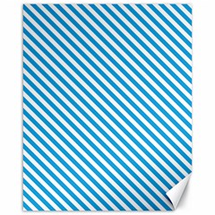 Oktoberfest Bavarian Blue And White Small Candy Cane Stripes Canvas 16  X 20  by PodArtist