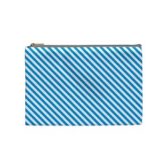 Oktoberfest Bavarian Blue And White Small Candy Cane Stripes Cosmetic Bag (medium) by PodArtist