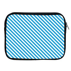 Oktoberfest Bavarian Blue And White Small Candy Cane Stripes Apple Ipad 2/3/4 Zipper Cases by PodArtist