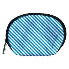 Oktoberfest Bavarian Blue And White Small Candy Cane Stripes Accessory Pouch (medium) by PodArtist