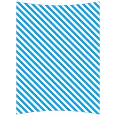 Oktoberfest Bavarian Blue And White Small Candy Cane Stripes Back Support Cushion by PodArtist