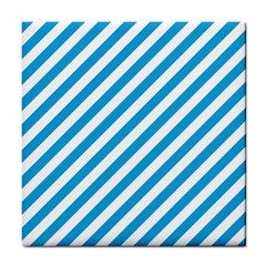 Oktoberfest Bavarian Blue And White Candy Cane Stripes Tile Coasters by PodArtist