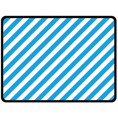 Oktoberfest Bavarian Blue And White Candy Cane Stripes Double Sided Fleece Blanket (large)  by PodArtist