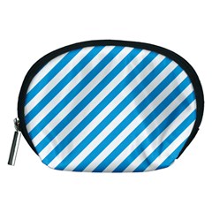 Oktoberfest Bavarian Blue And White Candy Cane Stripes Accessory Pouch (medium) by PodArtist