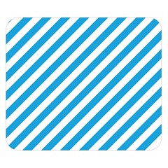 Oktoberfest Bavarian Blue And White Candy Cane Stripes Double Sided Flano Blanket (small)  by PodArtist