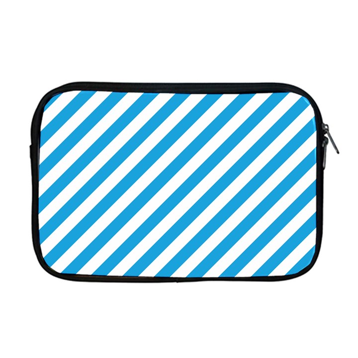 Oktoberfest Bavarian Blue and White Candy Cane Stripes Apple MacBook Pro 17  Zipper Case