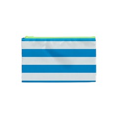 Oktoberfest Bavarian Blue And White Large Cabana Stripes Cosmetic Bag (xs) by PodArtist