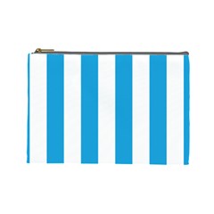 Oktoberfest Bavarian Blue And White Large Cabana Stripes Cosmetic Bag (large) by PodArtist