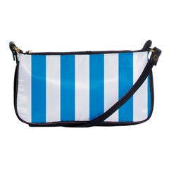 Oktoberfest Bavarian Blue And White Large Cabana Stripes Shoulder Clutch Bag by PodArtist