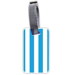 Oktoberfest Bavarian Blue And White Large Cabana Stripes Luggage Tags (one Side)  by PodArtist