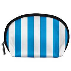 Oktoberfest Bavarian Blue And White Large Cabana Stripes Accessory Pouch (large) by PodArtist