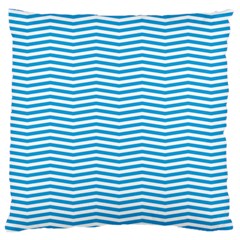 Oktoberfest Bavarian Blue And White Chevron Stripes Standard Flano Cushion Case (two Sides) by PodArtist