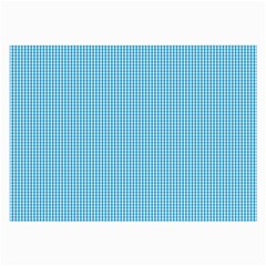 Oktoberfest Bavarian Blue And White Small Gingham Check Large Glasses Cloth (2-side) by PodArtist