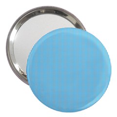 Oktoberfest Bavarian Blue And White Small Gingham Check 3  Handbag Mirrors by PodArtist