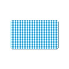 Oktoberfest Bavarian Blue And White Large Gingham Check Magnet (name Card) by PodArtist