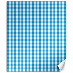 Oktoberfest Bavarian Blue And White Large Gingham Check Canvas 20  X 24  by PodArtist