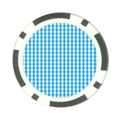 Oktoberfest Bavarian Blue And White Large Gingham Check Poker Chip Card Guard (10 Pack) by PodArtist