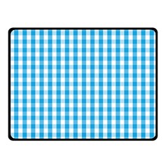 Oktoberfest Bavarian Blue And White Large Gingham Check Fleece Blanket (small) by PodArtist