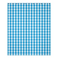 Oktoberfest Bavarian Blue And White Large Gingham Check Shower Curtain 60  X 72  (medium)  by PodArtist