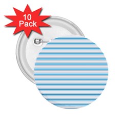 Oktoberfest Bavarian Blue and White Large Mattress Ticking Stripes 2.25  Buttons (10 pack) 