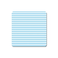 Oktoberfest Bavarian Blue And White Large Mattress Ticking Stripes Square Magnet by PodArtist